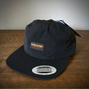 Volcom Black Nylon Cap NWT